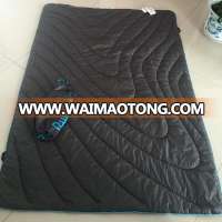 Camping Indoor Outdoor Down Blanket 150gsm Fill Power Duck Down Sleeping Bag Black Blanket